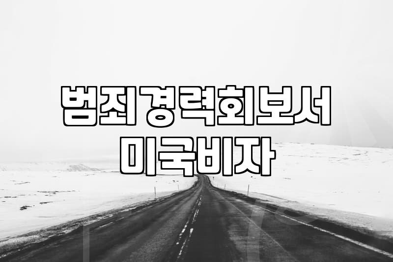 미국 취업 비자 신청 전 범죄경력회보서 준비 시 알아둘 점
